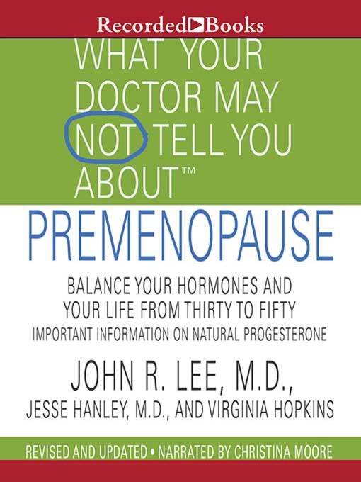 Title details for Premenopause by John R. Lee - Available